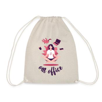 OM Office · Yoga Homeoffice · AUM Chat Méditation - Sac de sport léger - nature - Devant