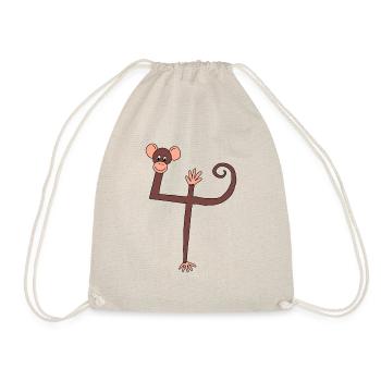 Monkeys 4 - Drawstring Bag - nature - Front