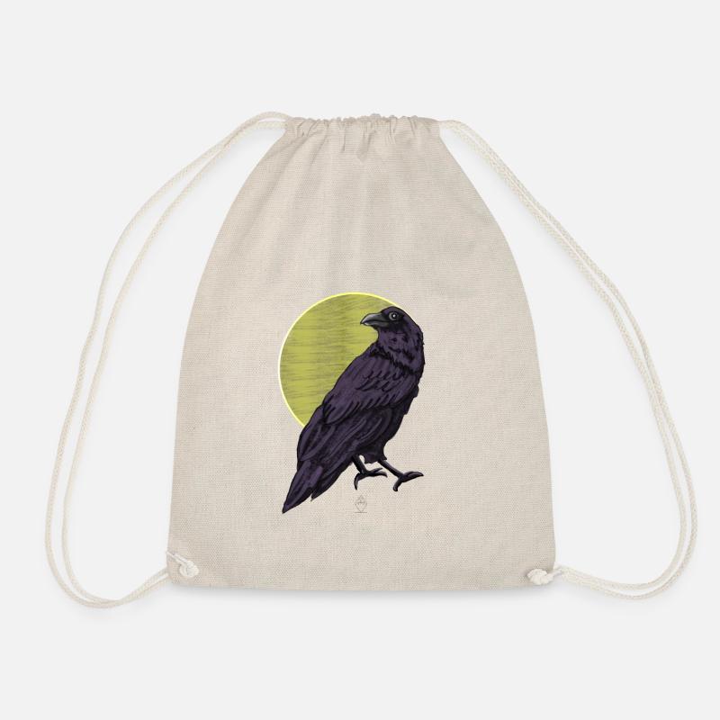 Raven Moon - Drawstring Bag - nature