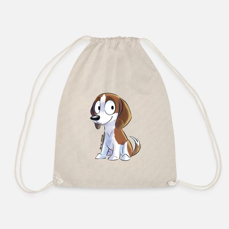 Chibi Beagle - Drawstring Bag - nature