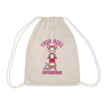 Girl Likes Opossums Rodent Cute Opossum Funny - Drawstring Bag - nature - Front