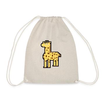 Giraffe 8bit - Turnbeutel - Natur - Vorne