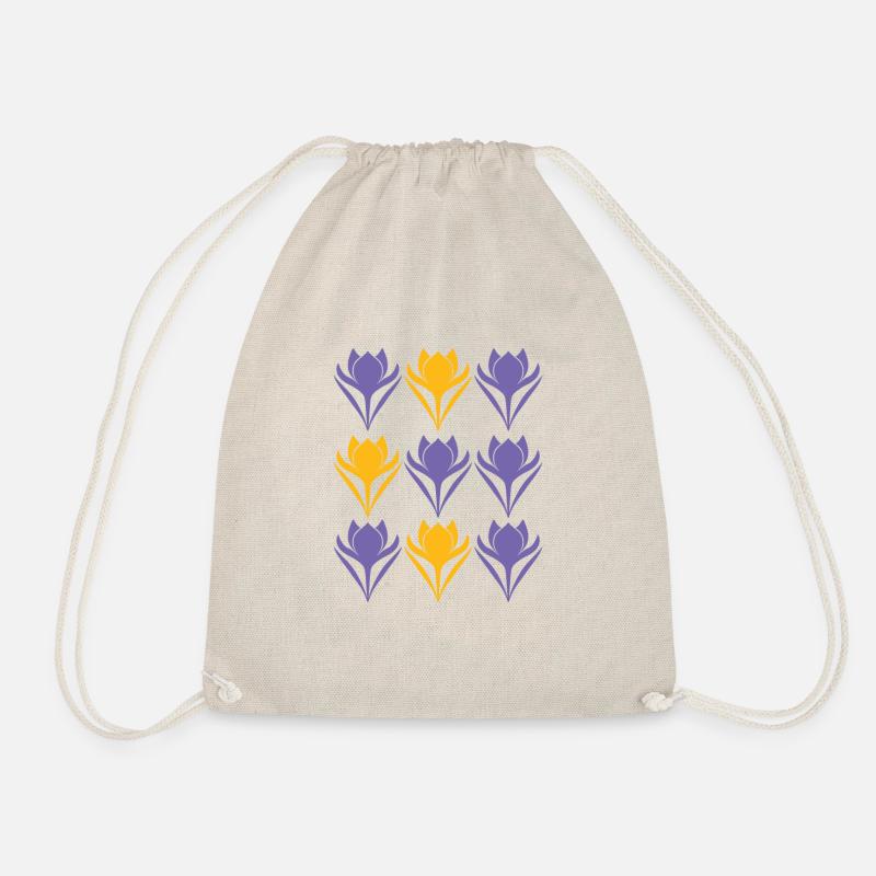 Crocus square - Drawstring Bag - nature
