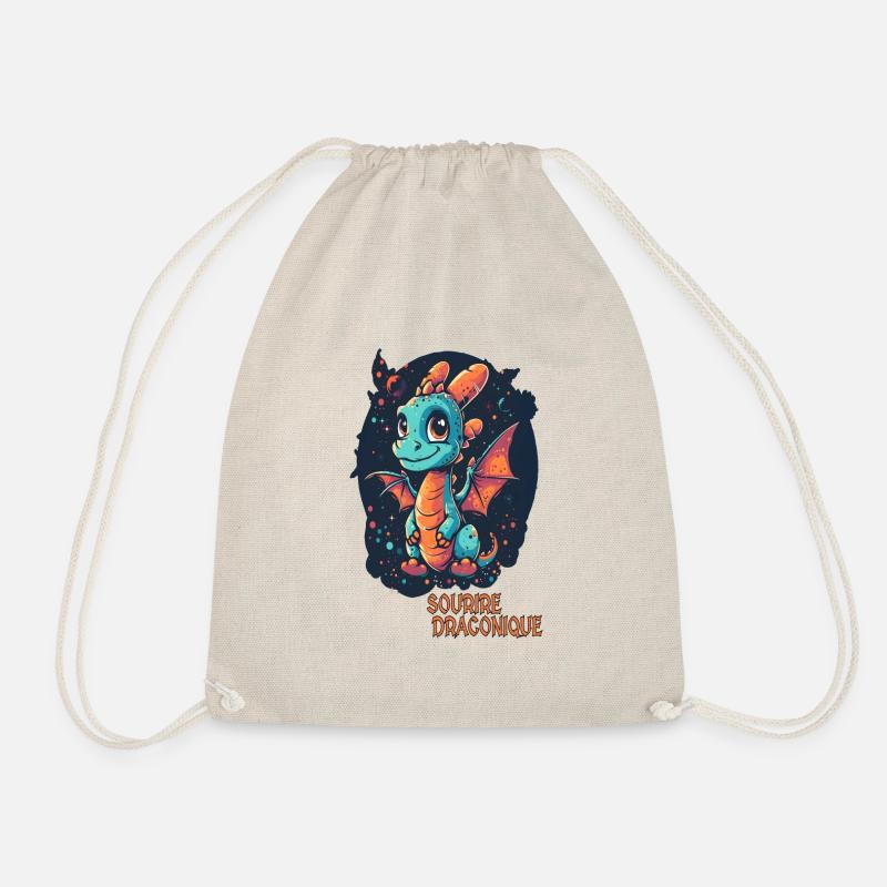 Draconic Smile - Drawstring Bag - nature