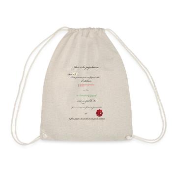 Grammar - Drawstring Bag - nature - Front