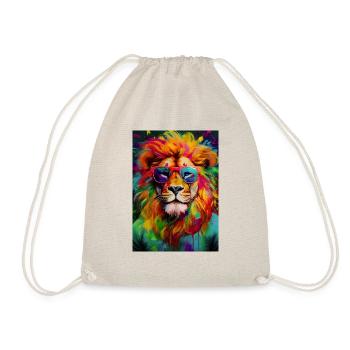 portrait de lion pop art - Sac de sport léger - nature - Devant