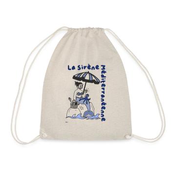 La sirène Méditerranéenne, style rétro - Sac de sport léger - nature - Devant