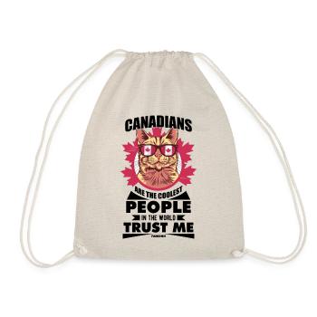 Canada Flag Kanada Flagge Ottawa Vancouver Fahne - Drawstring Bag - nature - Front