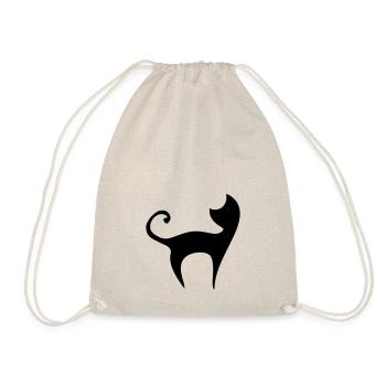 silhouette vecteur chat - Sac de sport léger - nature - Devant