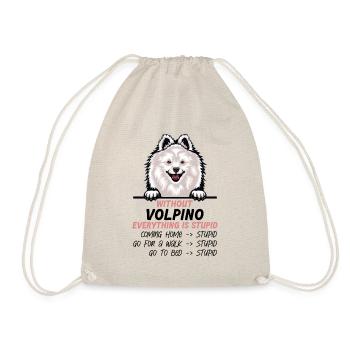 Ohne Volpino ist alles doof - Turnbeutel - Natur - Vorne