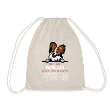Ohne Papillon ist alles doof - Turnbeutel - Natur - Vorne