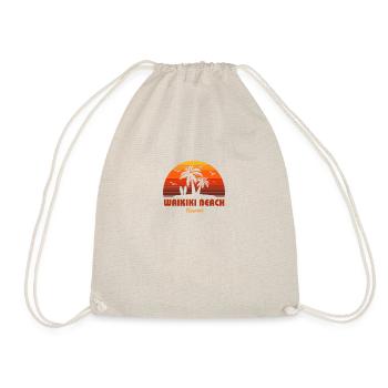 Cool Waikiki Beach Oahu Hawaii Beach Sunset - Drawstring Bag - nature - Front