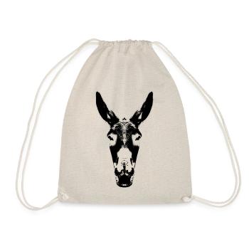 Âne / Tête / Mule / Tête - Sac de sport léger - nature - Devant