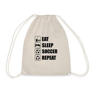 Eat Sleep Soccer Repeat - Drawstring Bag - nature - Front