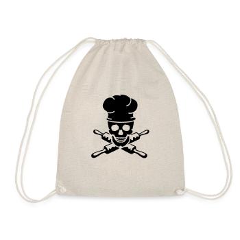 crâne Crâne de chef cuisinier - Sac de sport léger - nature - Devant