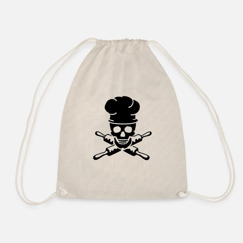 crâne Crâne de chef cuisinier - Sac de sport léger - nature
