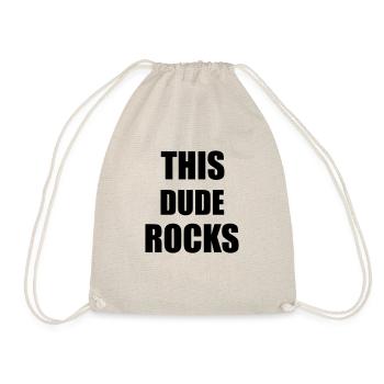 Dude Rocks - Drawstring Bag - nature - Front