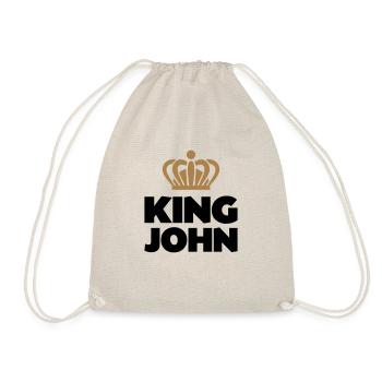 King john name thing crown - Drawstring Bag - nature - Front