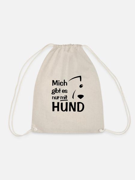 Nur mit Hund - Turnbeutel - Natur