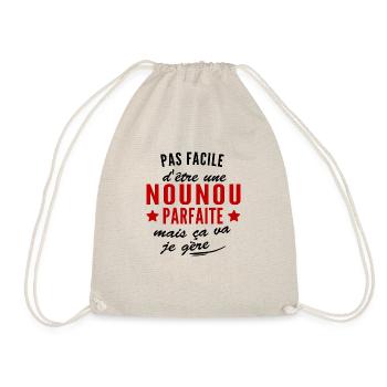 nounou parfaite / humour nourrice - Sac de sport léger - nature - Devant