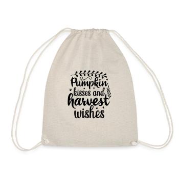 17 pumpkin kisses and harvest wishes - Drawstring Bag - nature - Front