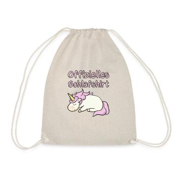 Sleeping Unicorn Lazy Lazy Lazing Sleep Shirt - Drawstring Bag - nature - Front