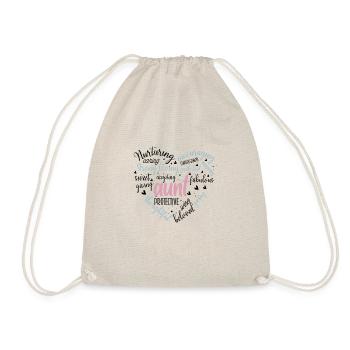 Mother's Day Heart 3 - Drawstring Bag - nature - Front