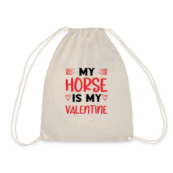 My horse is my valentine funny gift horse rider - Sac de sport léger - nature - Devant