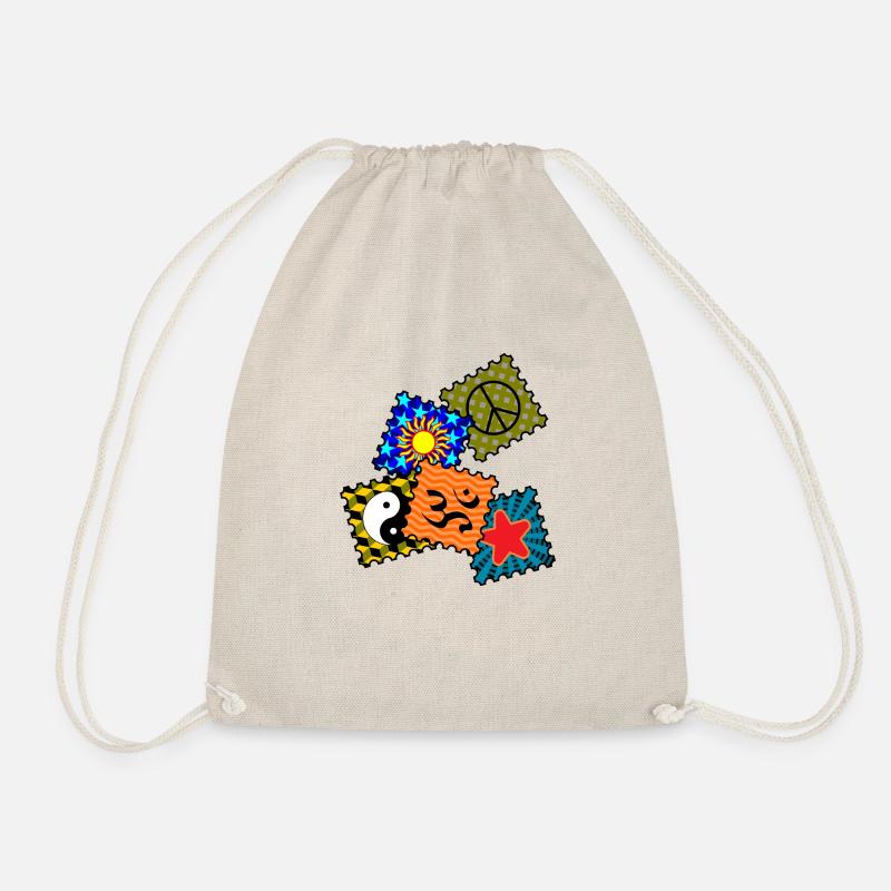 LSD Blotter__N001 - Drawstring Bag - nature
