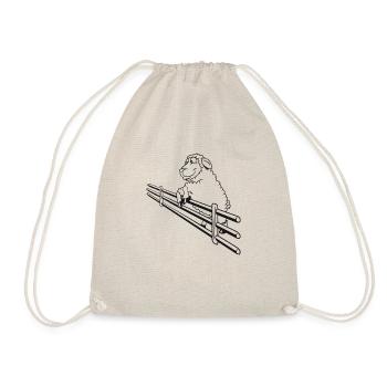 Sheep willow jump fence schaefchen zaehlen herd - Drawstring Bag - nature - Front