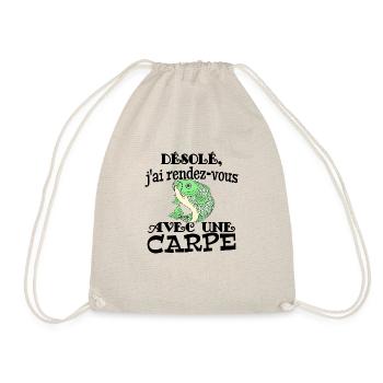 rendez vous avec une carpe - Sac de sport léger - nature - Devant