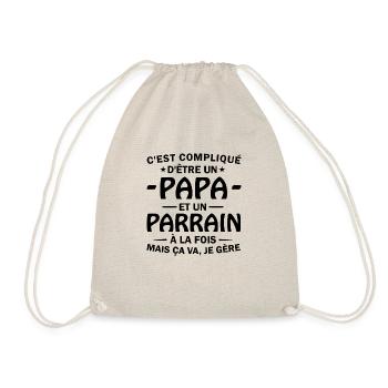 papa et un parrain à la fois / humour parrain - Sac de sport léger - nature - Devant