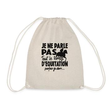 Je Ne Parle Pas Tout Le Temps D'équitation Cheval - Sac de sport léger - nature - Devant
