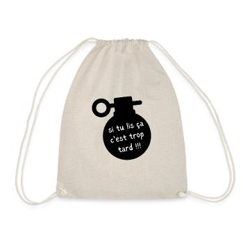 si tu lis ça c'est trop tard - Sac de sport léger - nature - Devant