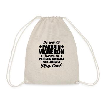 je suis un parrain vigneron / parrain viticulteur - Sac de sport léger - nature - Devant