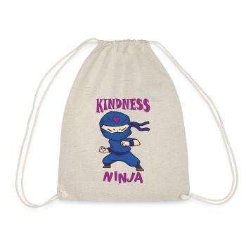 Kindness Ninja, Fight against Bullying - Drawstring Bag - nature - Front