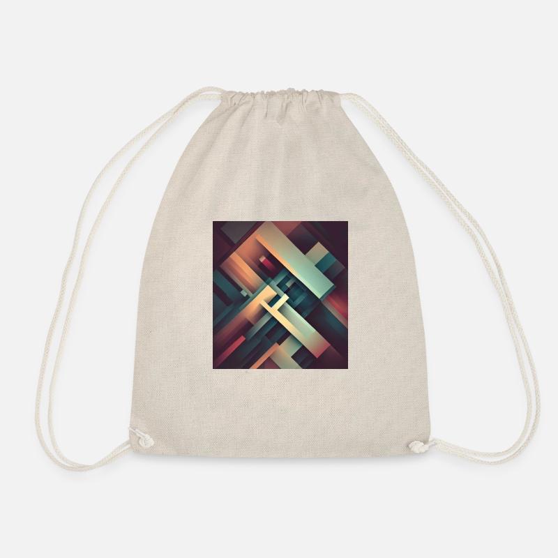 Geometric Chaos Sharp - Drawstring Bag - nature