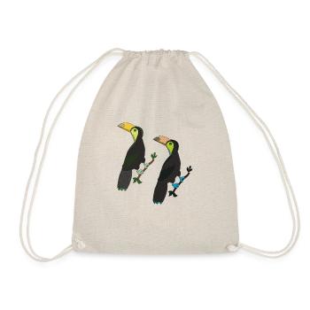 Toucan 2-fold - Drawstring Bag - nature - Front