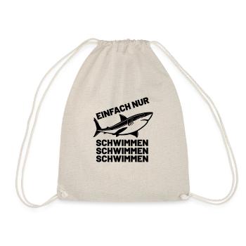 Einfach nur schwimmen Hai - Turnbeutel - Natur - Vorne