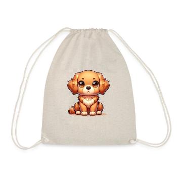 Digitale Illustration eines niedlichen Golden Retrievers - Turnbeutel - Natur - Vorne