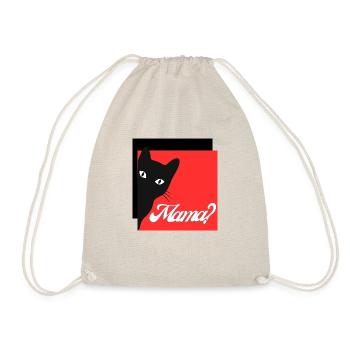Katzen Mama Design - Turnbeutel - Natur - Vorne