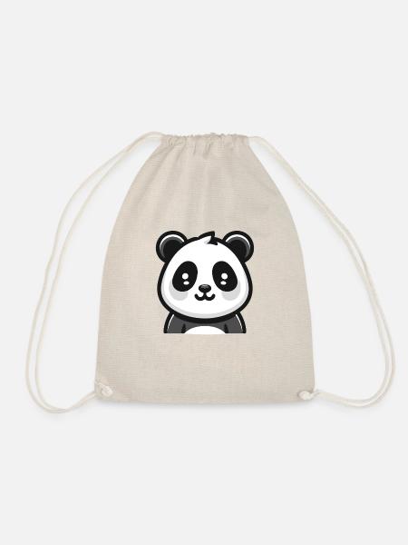 Panda Bear: Cartoon Theme - Drawstring Bag - nature