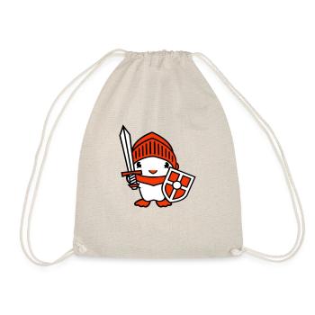 Duck Knight Armor Sword Shield Helmet Fighter - Drawstring Bag - nature - Front