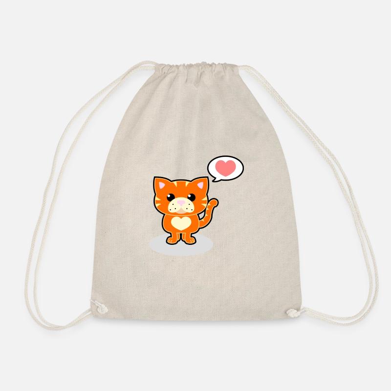 Cute cat - Drawstring Bag - nature