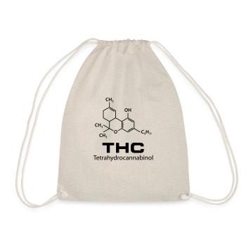 THC Cannabis Gras Legalize it Marihuana Haschisch - Turnbeutel - Natur - Vorne