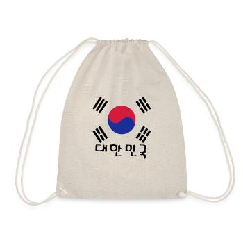 Corée du Sud drapeau et txt coréen - Sac de sport léger - nature - Devant