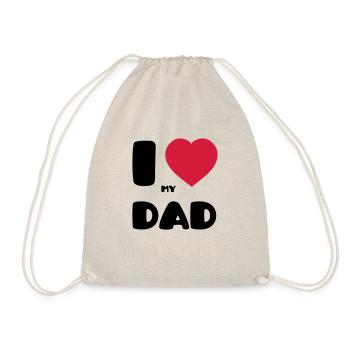 I Love my Dad - Drawstring Bag - nature - Front