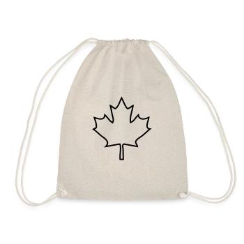 maple leaf canada - Drawstring Bag - nature - Front