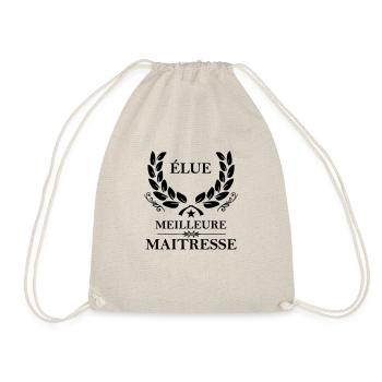 élue meilleure maitresse - Drawstring Bag - nature - Front