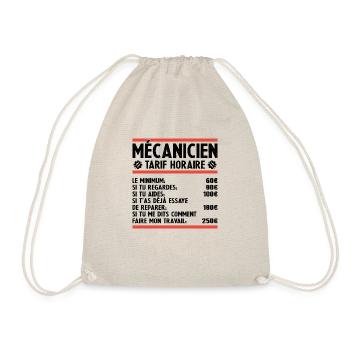 Mécanicien Tarif Horaire Humour Mechanic Cadeau - Sac de sport léger - nature - Devant